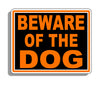 Beware of Dog Warning  Stickers ORANGE