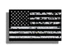 Grunge Black and Gray American Flag Sticker