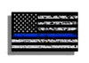 Grunge USA Blue Line Flag Sticker Decal