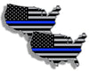 USA Blue Line Die Cut Stickers