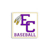 EC Baseball white square sticker