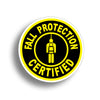 Fall Protection Hard Hat Sticker