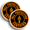 Fall Protection Sticker - Orange