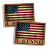 Rustic I Stand USA American Flag Stickers