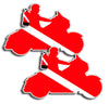 Motorcycle Diver Down Sticker