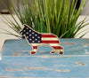 German Shepherd Rustic USA Flag Sticker