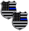 Badge Blue Line USA Flag Sticker