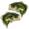 Bass Sticker 12 inch fish PAIR Left and Right