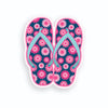 Blue with Pink Flower Flip Flop Sticker