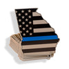 Georgia State Blue Line American Flag Sticker