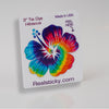 Tie Dye Hibiscus Flower Sticker - 3 inch