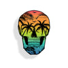 Beach Scene Skull Sticker