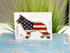 German Shepherd Rustic USA Flag Sticker