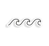 Black and White Wave Sticker - 4 Inch