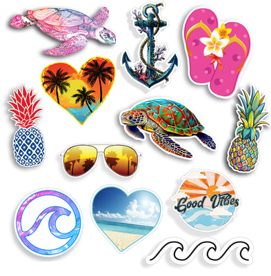 beach sticker car vehicle cup cooler laptop table decal
