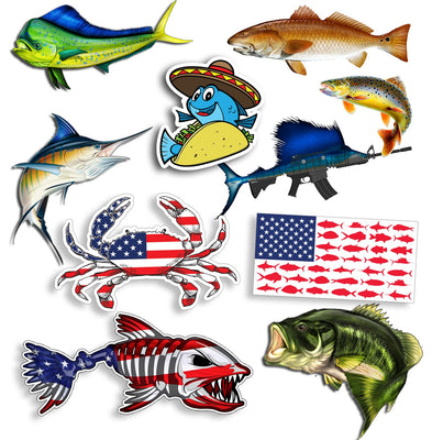 Fish sticker for cup cooler laptop vehicle window bumper