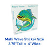 Mahi Wave Fishing Sticker