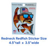 Redneck Redfish Sticker