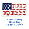 7" USA Fish Flag Sticker