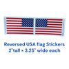 Reversed American Flag Sticker 2-Pack