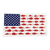 7" USA Fish Flag Sticker