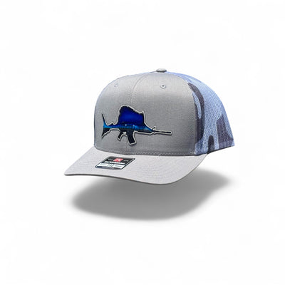 A Salt Weapon Custom Leather Patch Fish hat