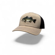 Bass fish leather patch hat