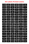 Black Marine Boat Dash Panel Switch Instrument Decal Sticker Sheet