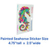 Colorful Seahorse Sticker Size