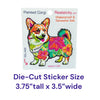 Colorful Corgi Sticker