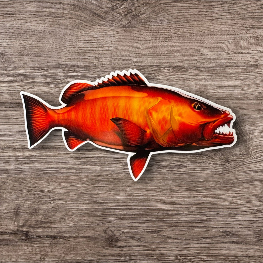Cubera Snapper Sticker - Saltwater Fish Decal | Real Sticky