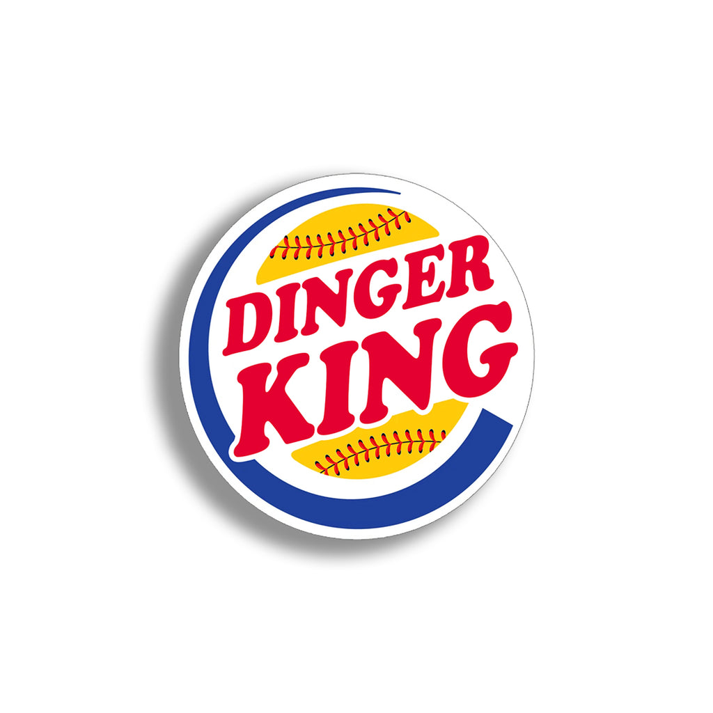 Dinger King Baseball Sticker - 4 inch | Real Sticky
