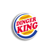 Dinger King Baseball Sticker