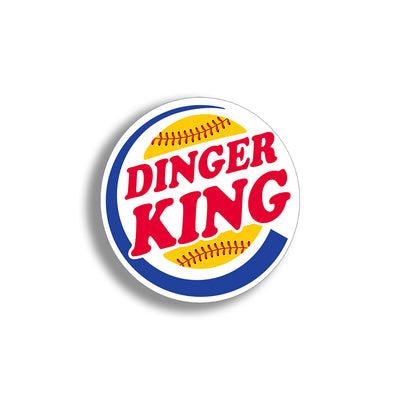 Dinger King Baseball Sticker