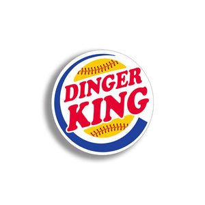 Dinger King Baseball Sticker