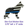 German Shepherd Blue Line Sticker