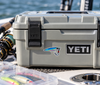 Fishing Lure Sticker on tan cooler