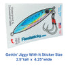 Gettin' Jiggy With It Fishing Lure Sticker Size