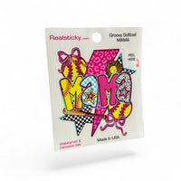 Groovy Softball Mama Sticker