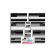Mini USA Flag Sticker Pack Black and White