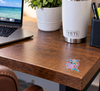 Panama City Beach Dolphin Sticker on desk