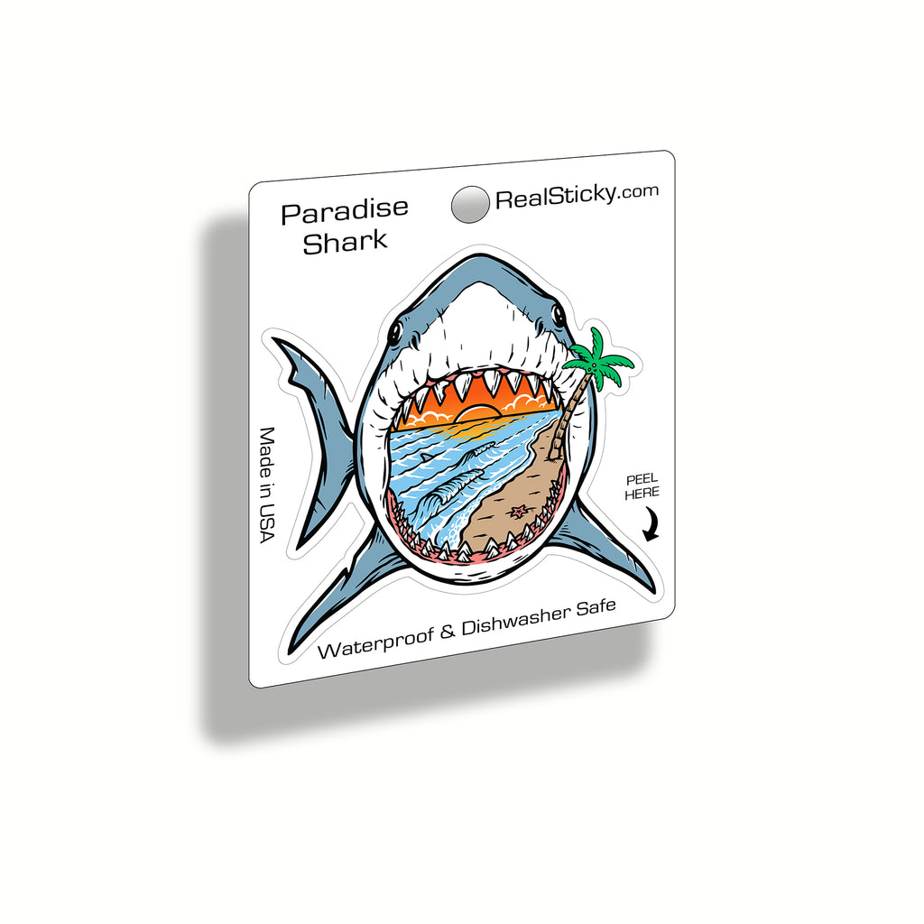 Paradise Shark Sticker