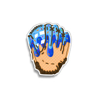 ice cream drip baseball glove sticker