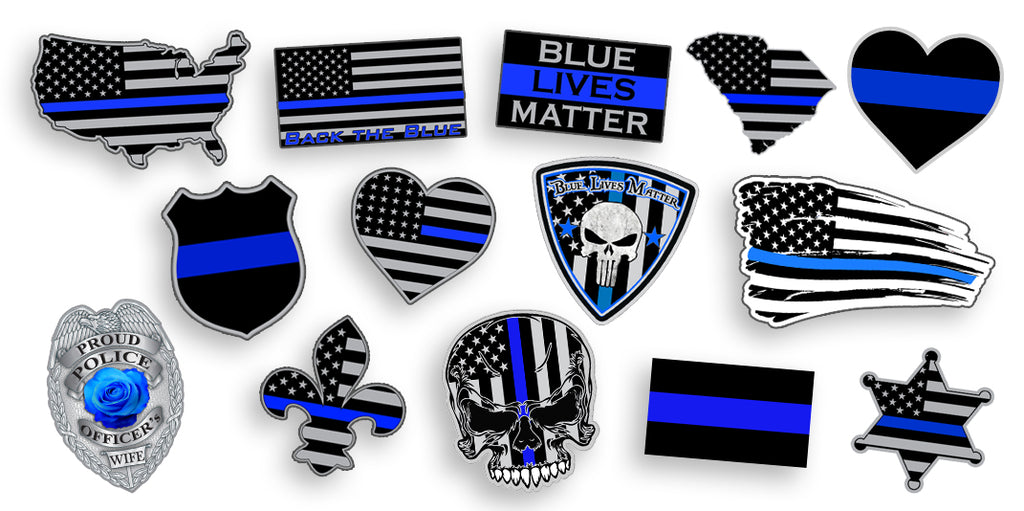 Police Blue Line Stickers