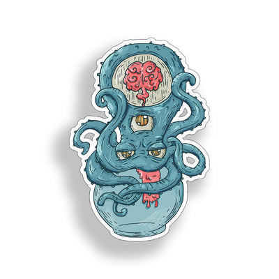 Octopus with 3 eyes Sticker