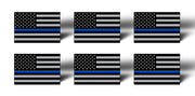 Reflective Mini Blue Line Flag Sticker