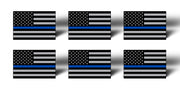 Reflective Mini Blue Line Flag Sticker