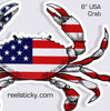 USA Crab 6 inch Sticker