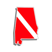 Alabama Diver Down Flag Sticker