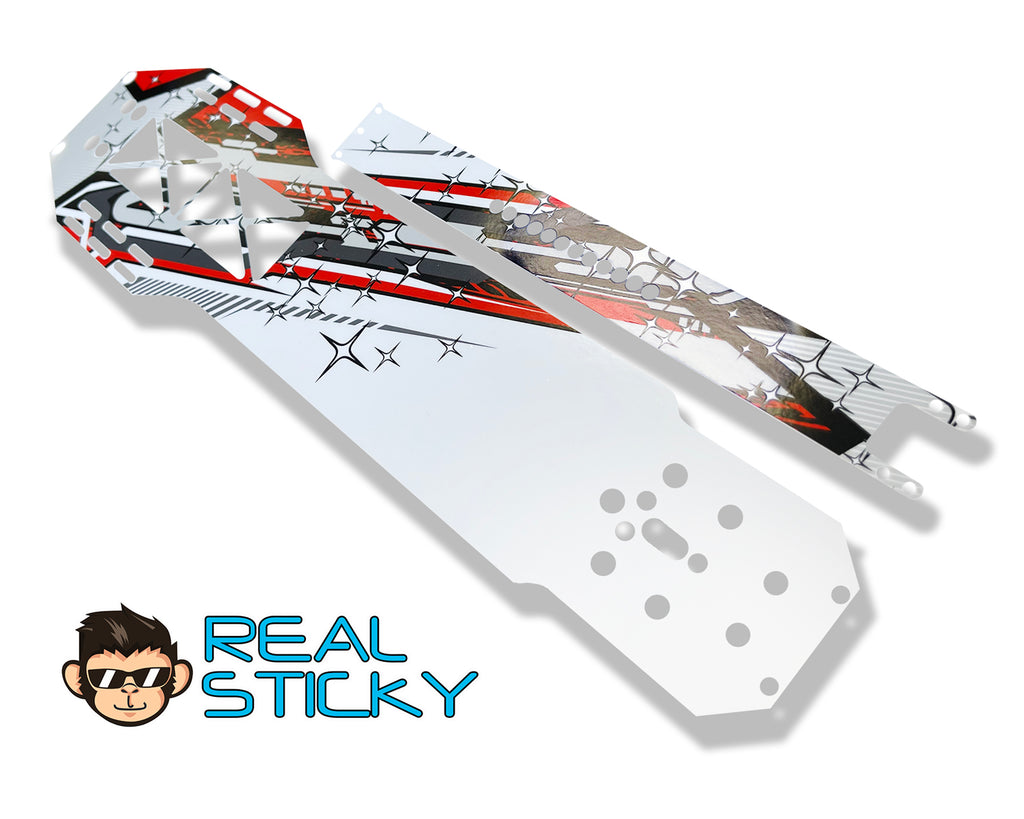 Red streak Apollo chassis wrap sticker
